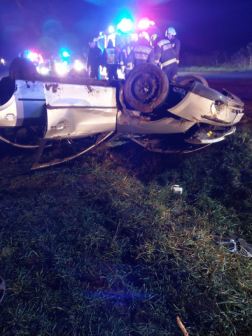 Az autó az árokban