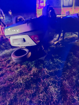 A felborult gépjármű