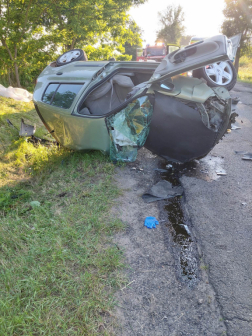 Az egyik összeroncsolódott jármű