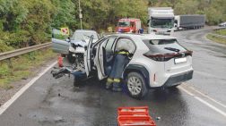 Frontális ütközés a 2.számú főúton