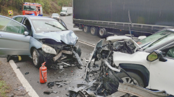 Frontális ütközés a 2.számú főúton