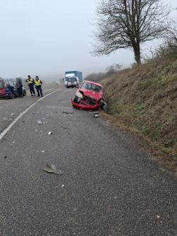 Közúti baleset Nagybárkány és Sámsonháza között