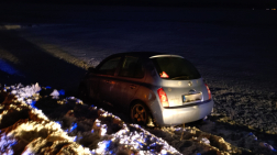 Több autó is az árokba hajtott a 22-es főúton