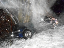 Közúti baleset Cered és Zabar között