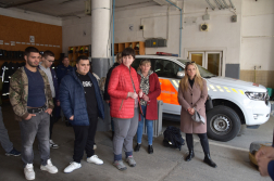 Autista és középsúlyos értelmi fogyatékos tanulók látogattak el a tűzoltókhoz