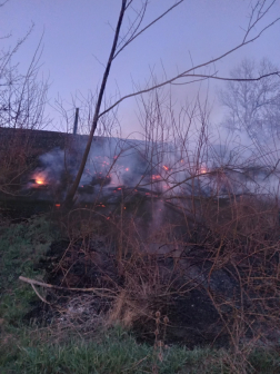 Szabadtéri tűz Acsa és Püspökhatvan között