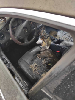 Autó tűz 21-es számú főút