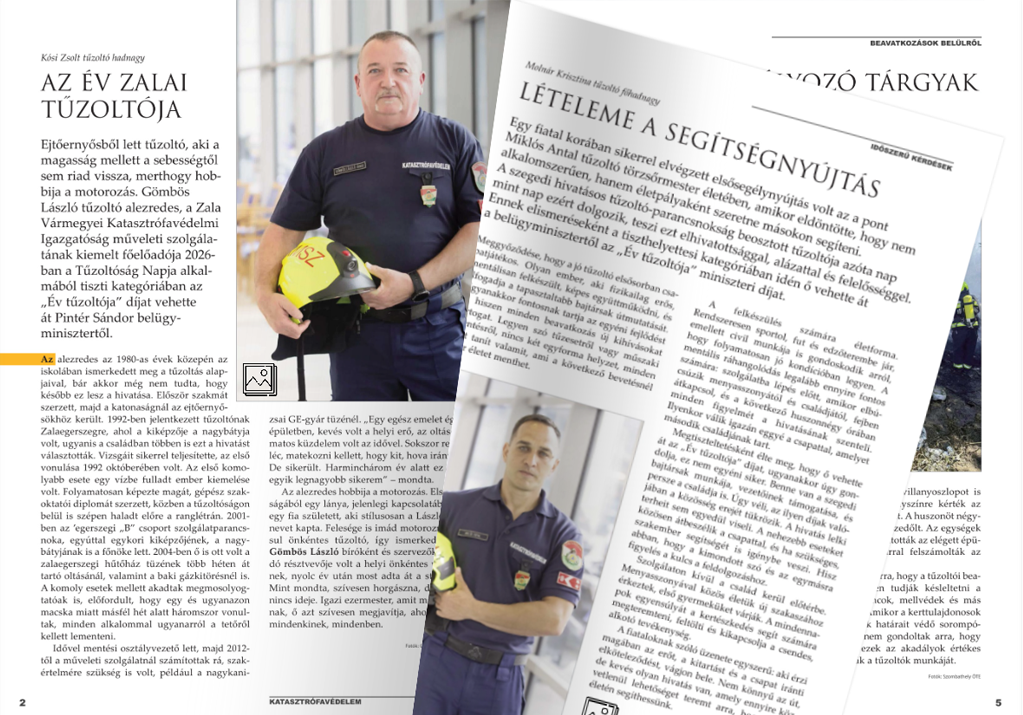 Megjelent a katasztrófavédelem legújabb lapszáma