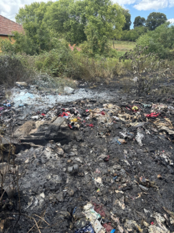 Szabadtéri tűz Nógrádszakálban, a Palóc úton