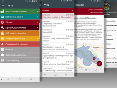 A VÉSZ a közlekedési balesetekről, tűzesetekről, rendkívüli helyzetekről, valamint a meteorológiai szolgálat riasztásairól is ad tájékoztatást.